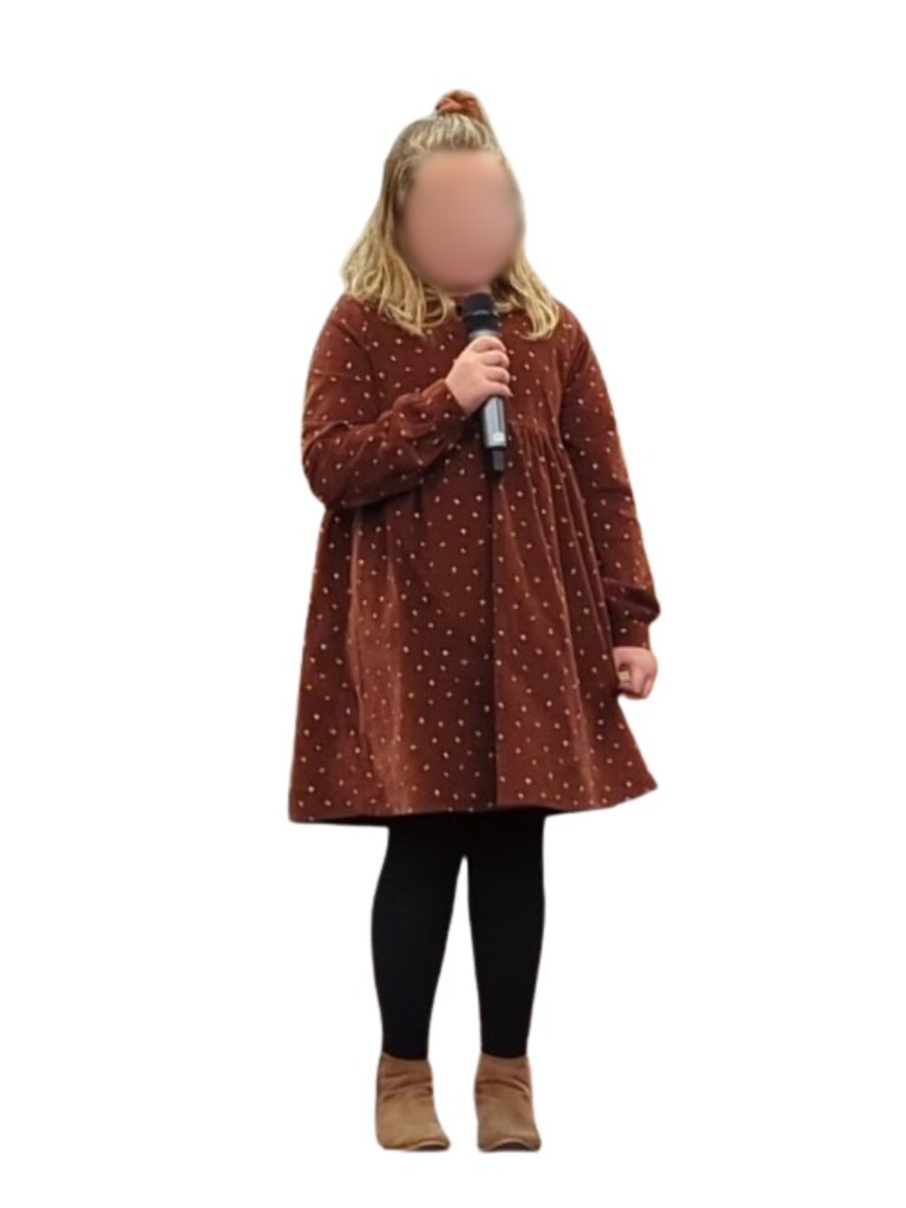 bonprix collection Girls Brown Corduroy Ruffle Collar Dress Size 13 Roomy Fit - Picture 3 of 6